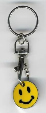 a picture of a trolley keyring that is available from ddmc promotions